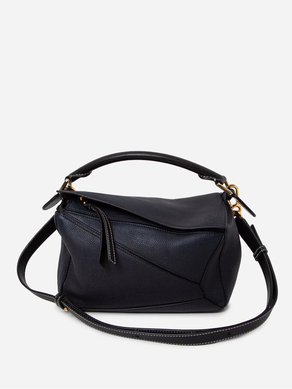 Loewe 2017 Calfskin Small Puzzle Bag Midnight Blue/Black